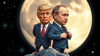 Трамп и Путин на Луне