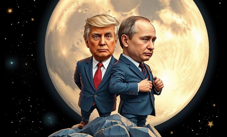 Трамп и Путин на Луне